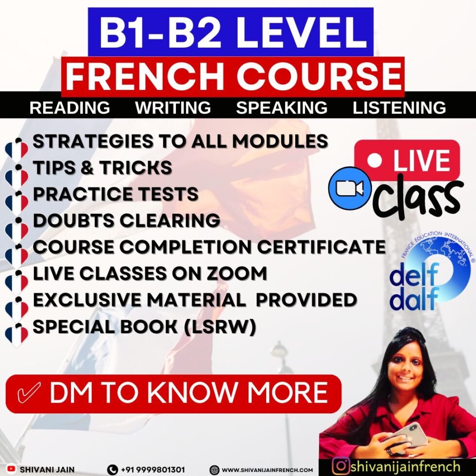 B1 B2 Intermediate Level French Classes - ShivaniJainfrench